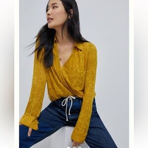 Anthropologie Lidia Floral Burnout Top Size: M